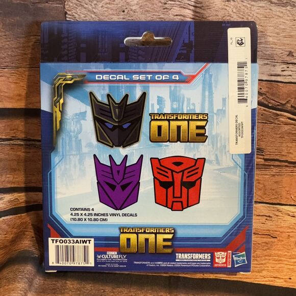 Transformers One Decal Set Of 4 Culturefly Stickers  Hasbro  Logo Emblems 4.25” - Picture 2 of 6